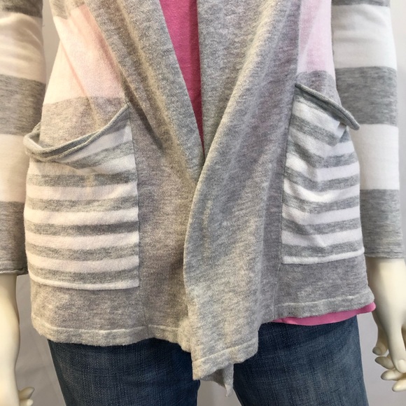 Express, Gray White Stripe Sweater, Size S - Picture 4 of 11